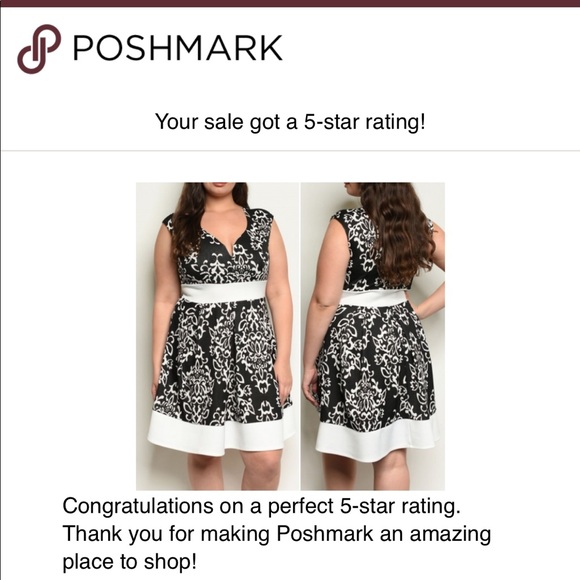 #199 BLACK & IVORY DRESS - Picture 5 of 6